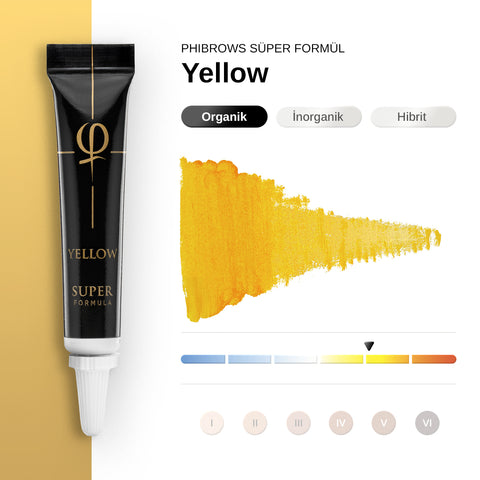 Phibrows Yellow SUPER Pigment 5ml E